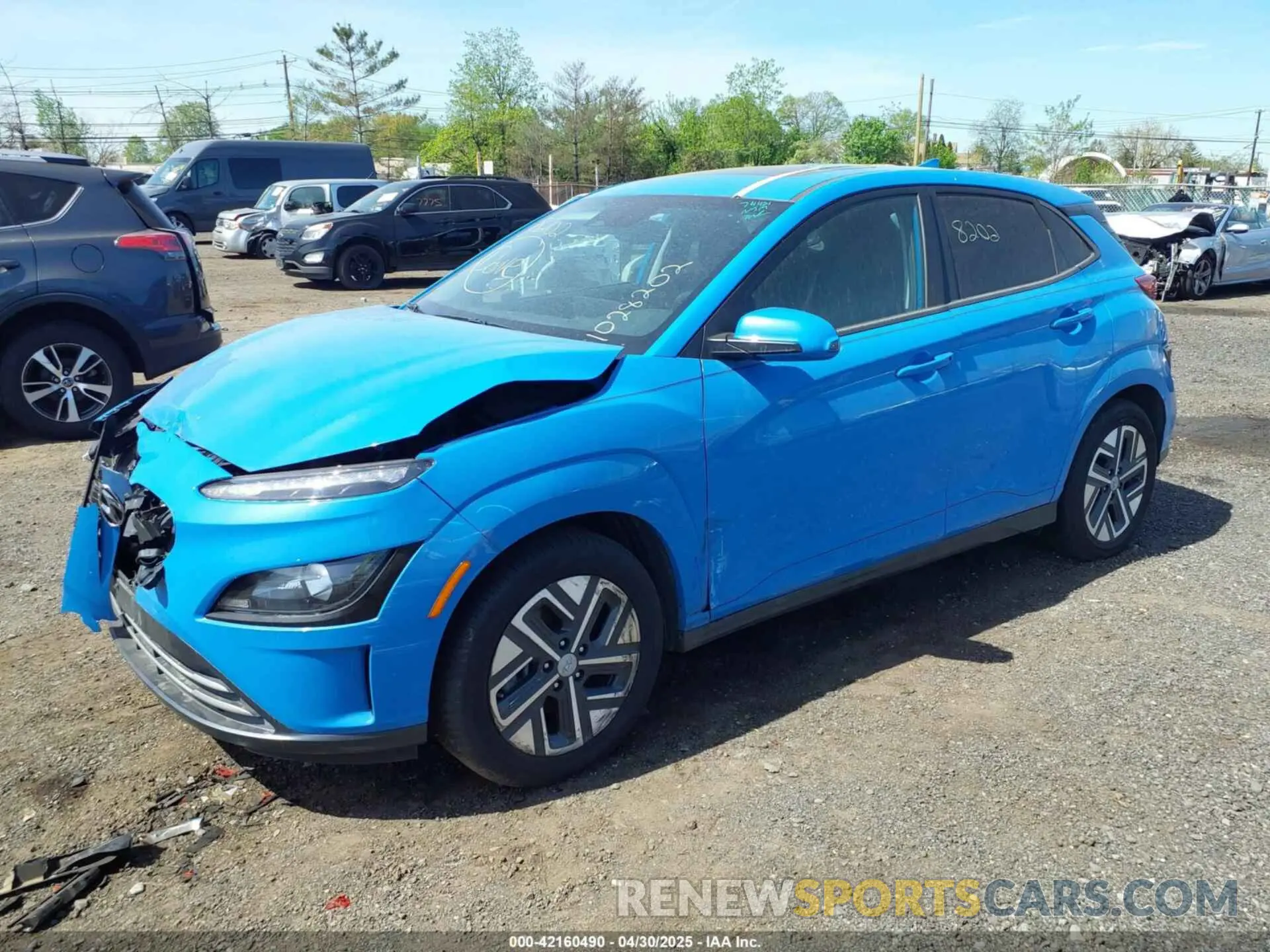 2 Фотография поврежденного автомобиля KM8K33AGXNU150593 HYUNDAI KONA ELECTRIC 2022