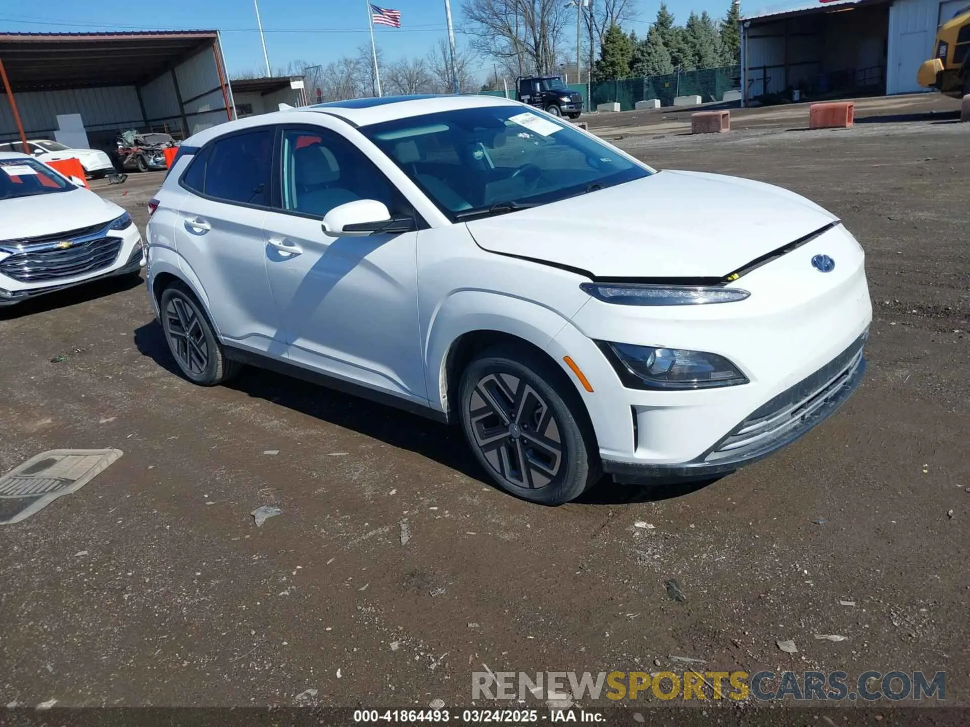 1 Photograph of a damaged car KM8K33AG0PU190264 HYUNDAI KONA ELECTRIC 2023