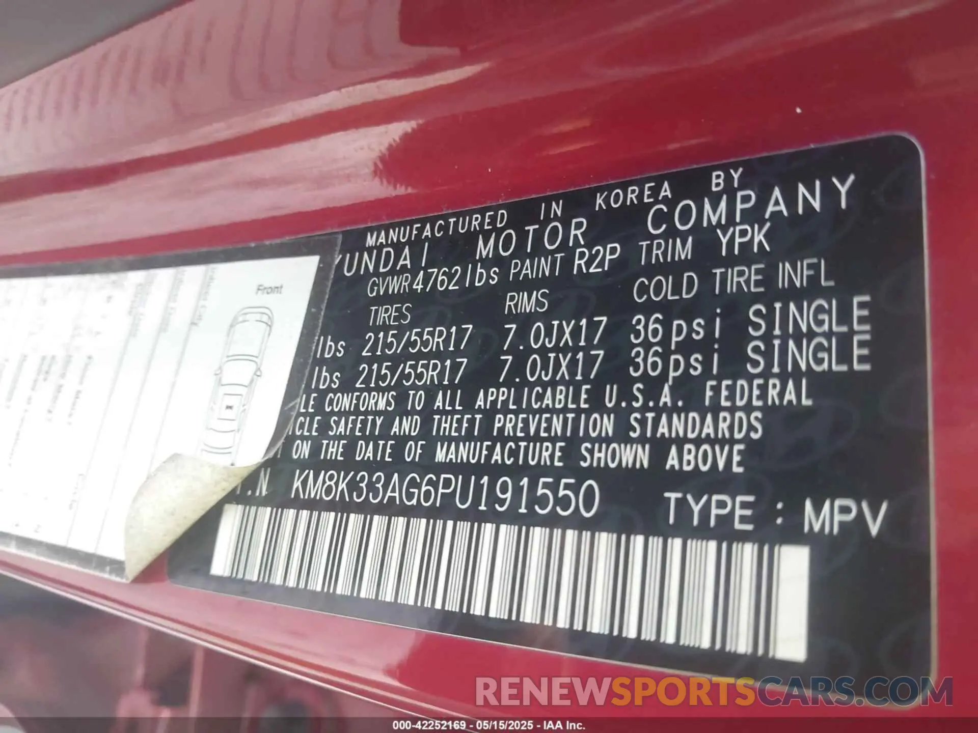 9 Photograph of a damaged car KM8K33AG6PU191550 HYUNDAI KONA ELECTRIC 2023