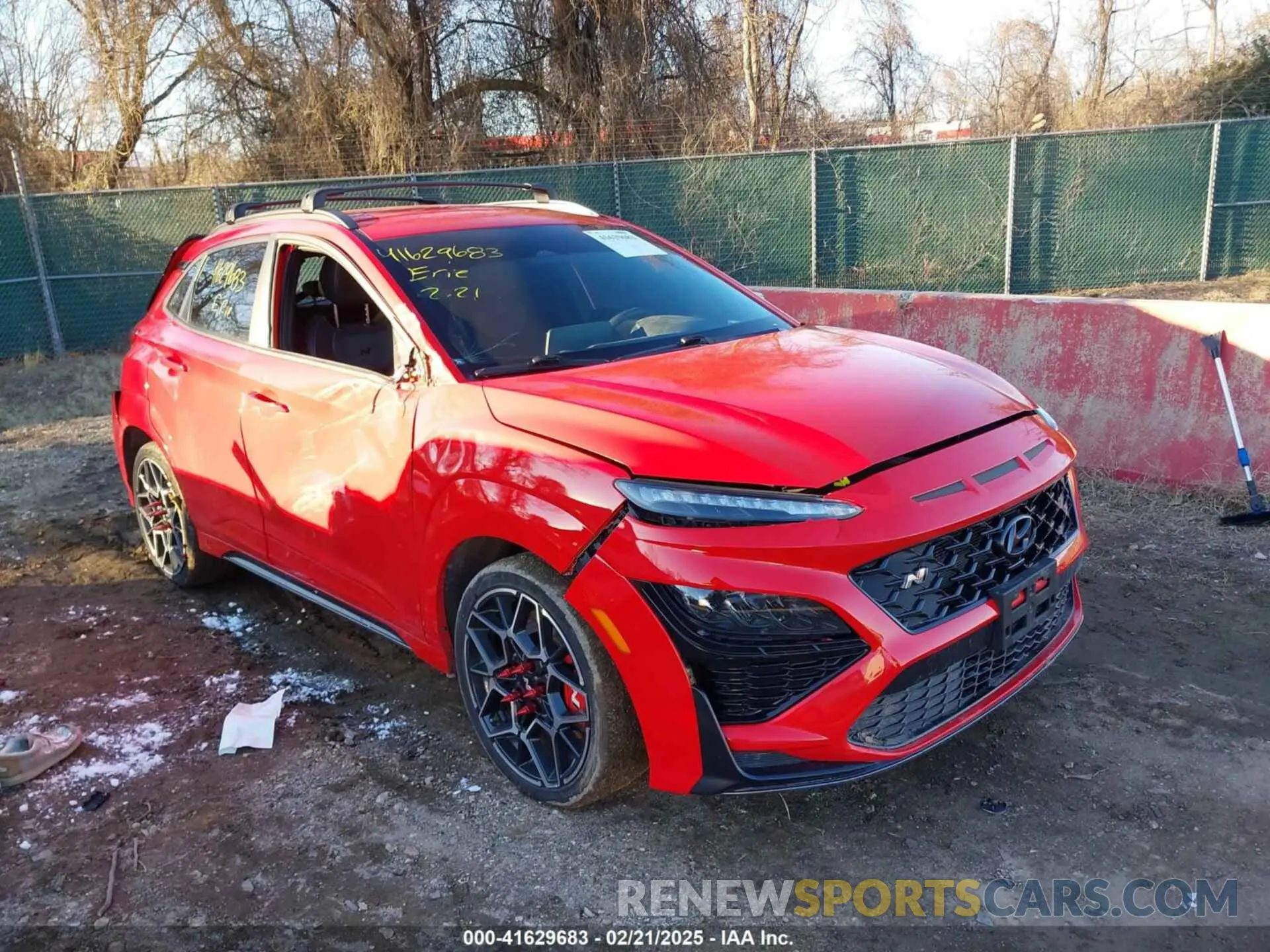 1 Photograph of a damaged car KM8KH3ACXPU010173 HYUNDAI KONA N 2023
