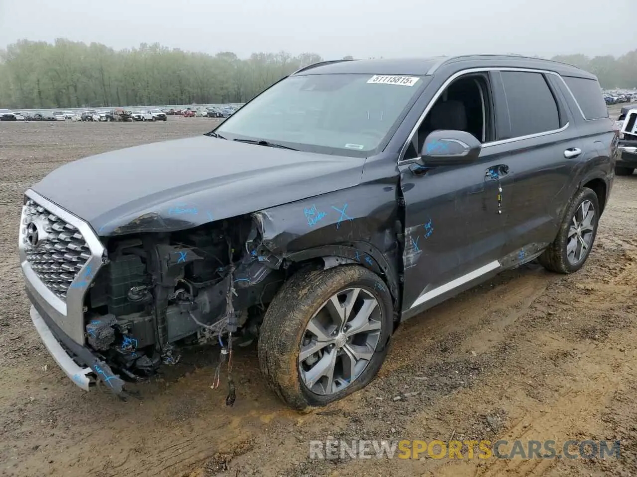 1 Photograph of a damaged car KM8R34HE8LU060591 HYUNDAI PALISADE 2020