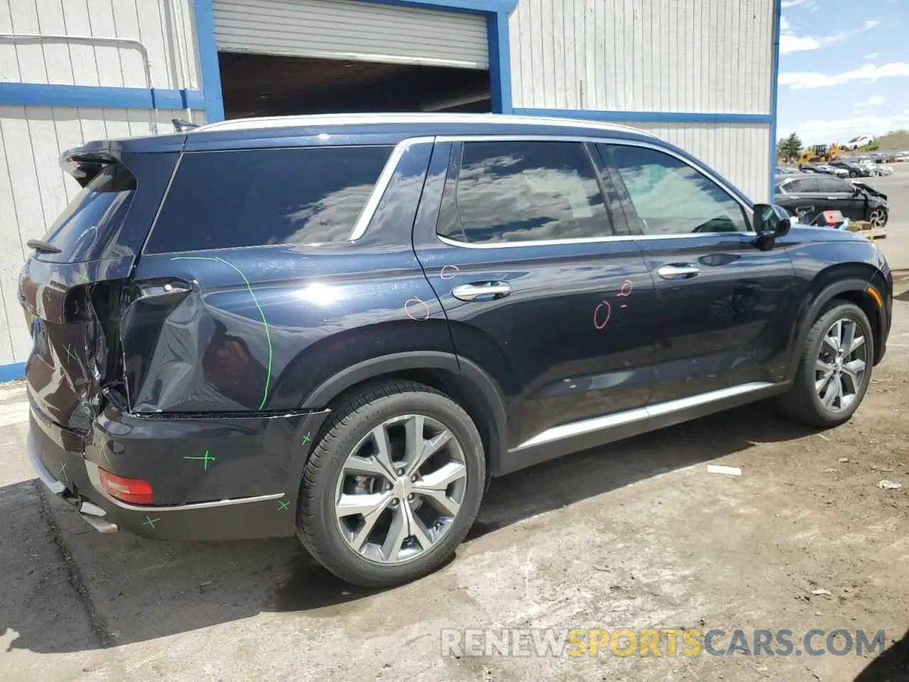 3 Фотография поврежденного автомобиля KM8R44HE7LU102343 HYUNDAI PALISADE 2020