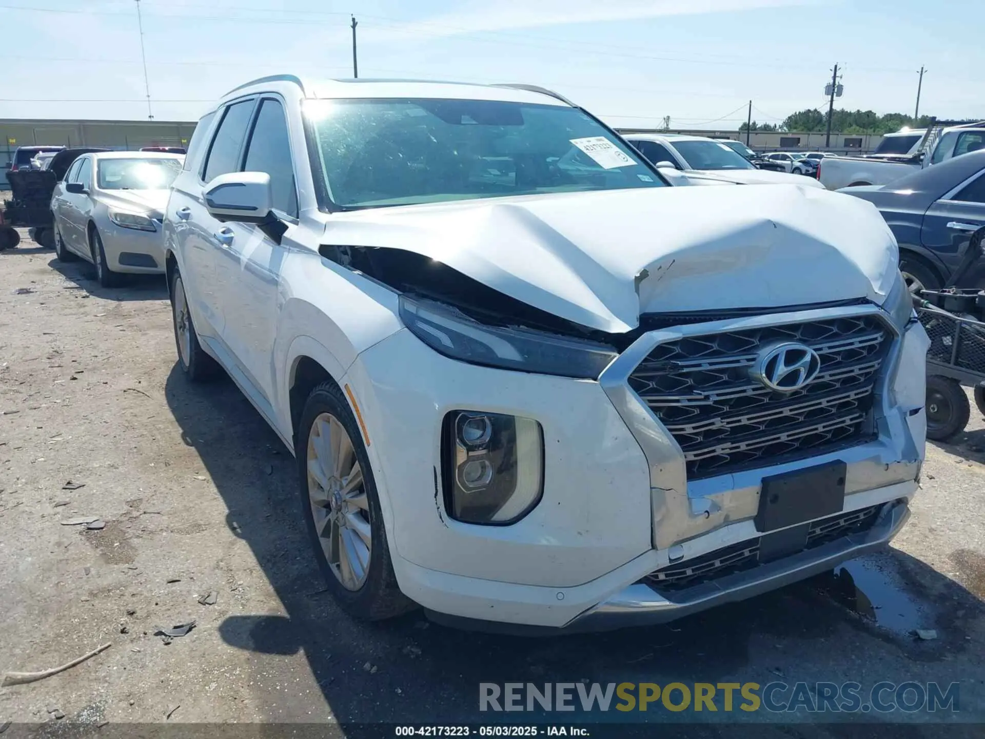 1 Photograph of a damaged car KM8R54HE3LU064445 HYUNDAI PALISADE 2020