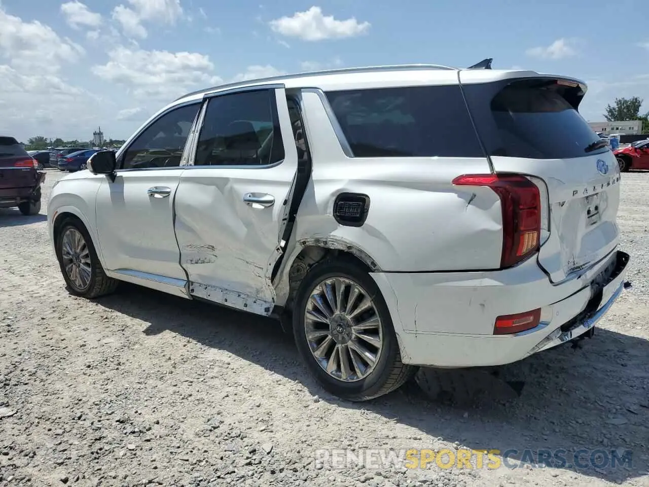 2 Photograph of a damaged car KM8R54HE7LU077408 HYUNDAI PALISADE 2020