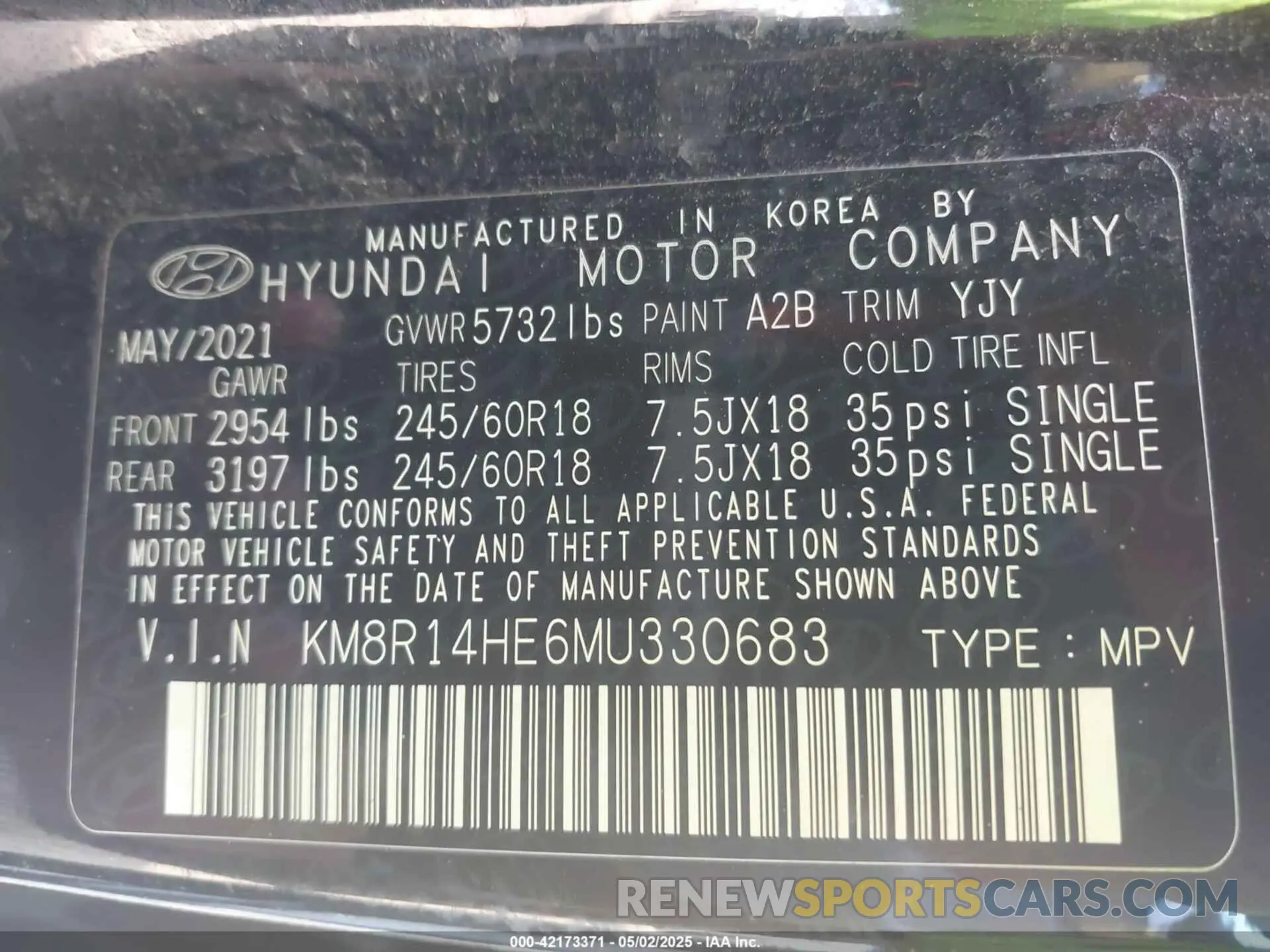 9 Фотография поврежденного автомобиля KM8R14HE6MU330683 HYUNDAI PALISADE 2021