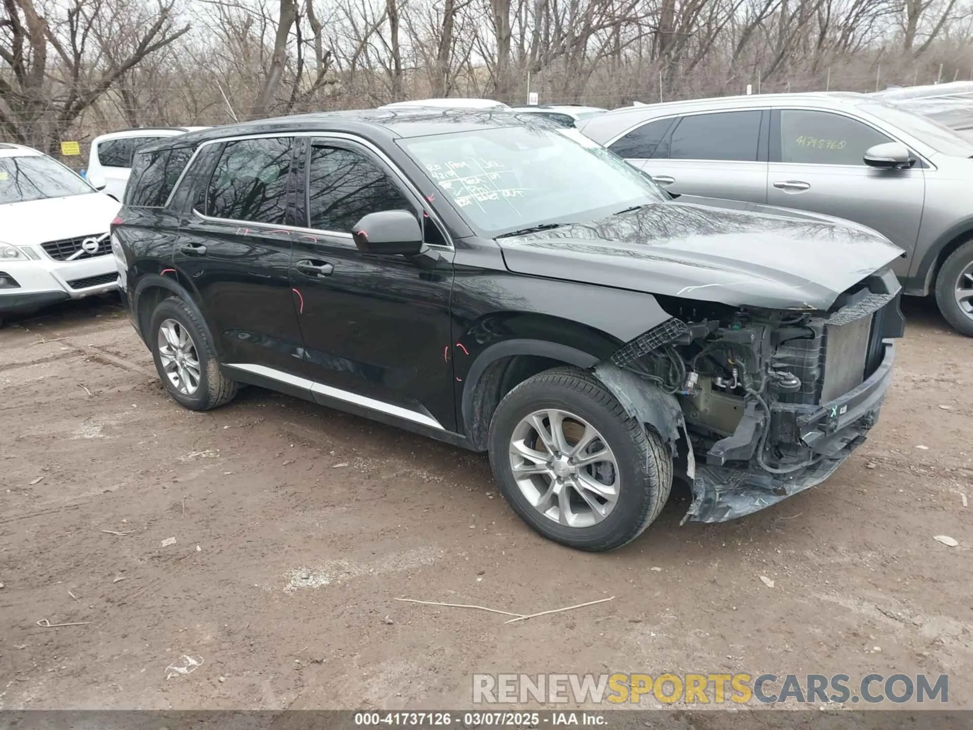 1 Photograph of a damaged car KM8R1DHE0MU222902 HYUNDAI PALISADE 2021