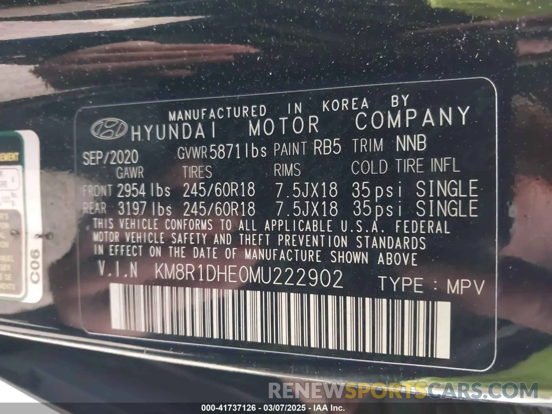 9 Photograph of a damaged car KM8R1DHE0MU222902 HYUNDAI PALISADE 2021