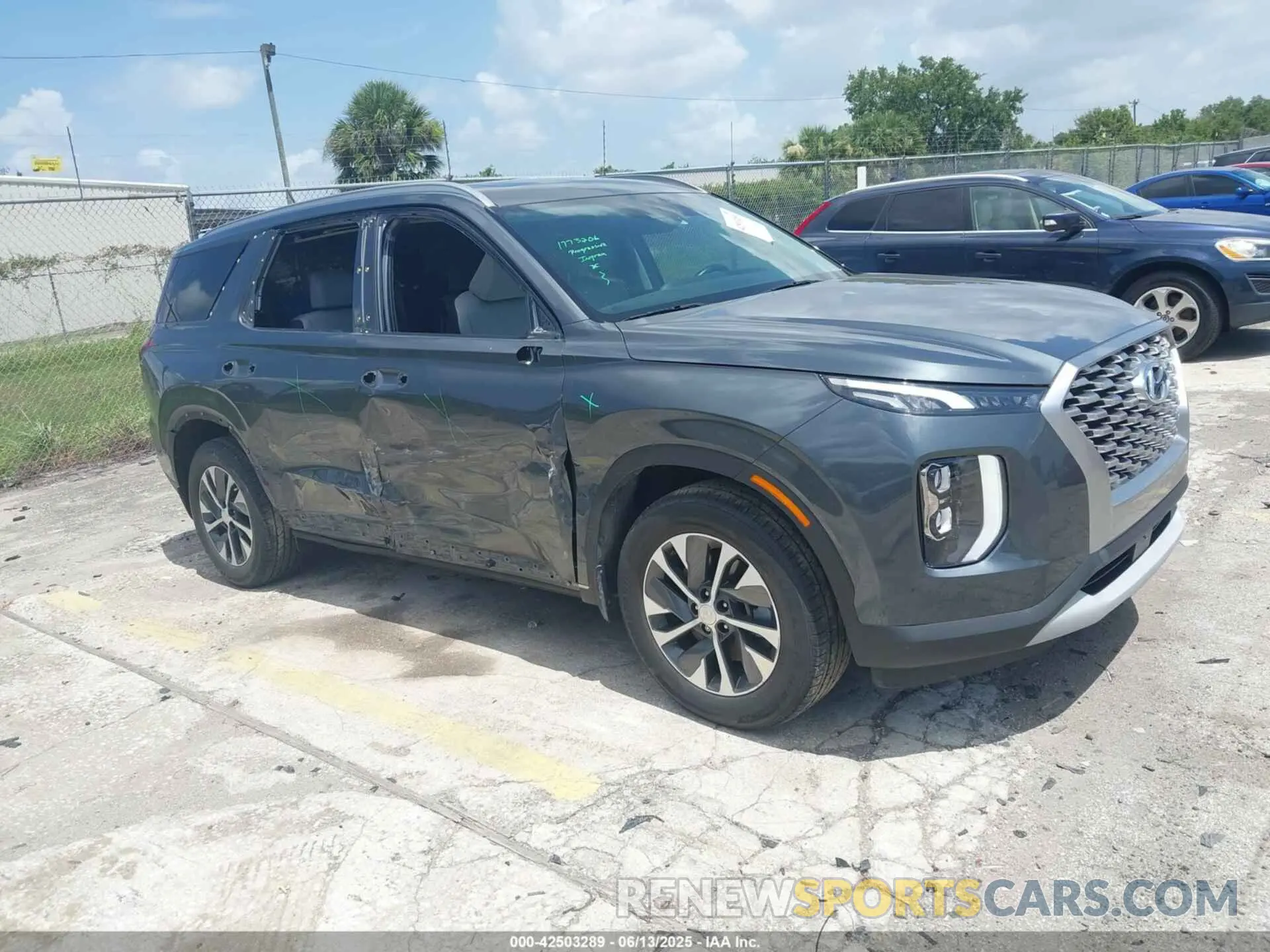 1 Photograph of a damaged car KM8R24HE3MU259200 HYUNDAI PALISADE 2021
