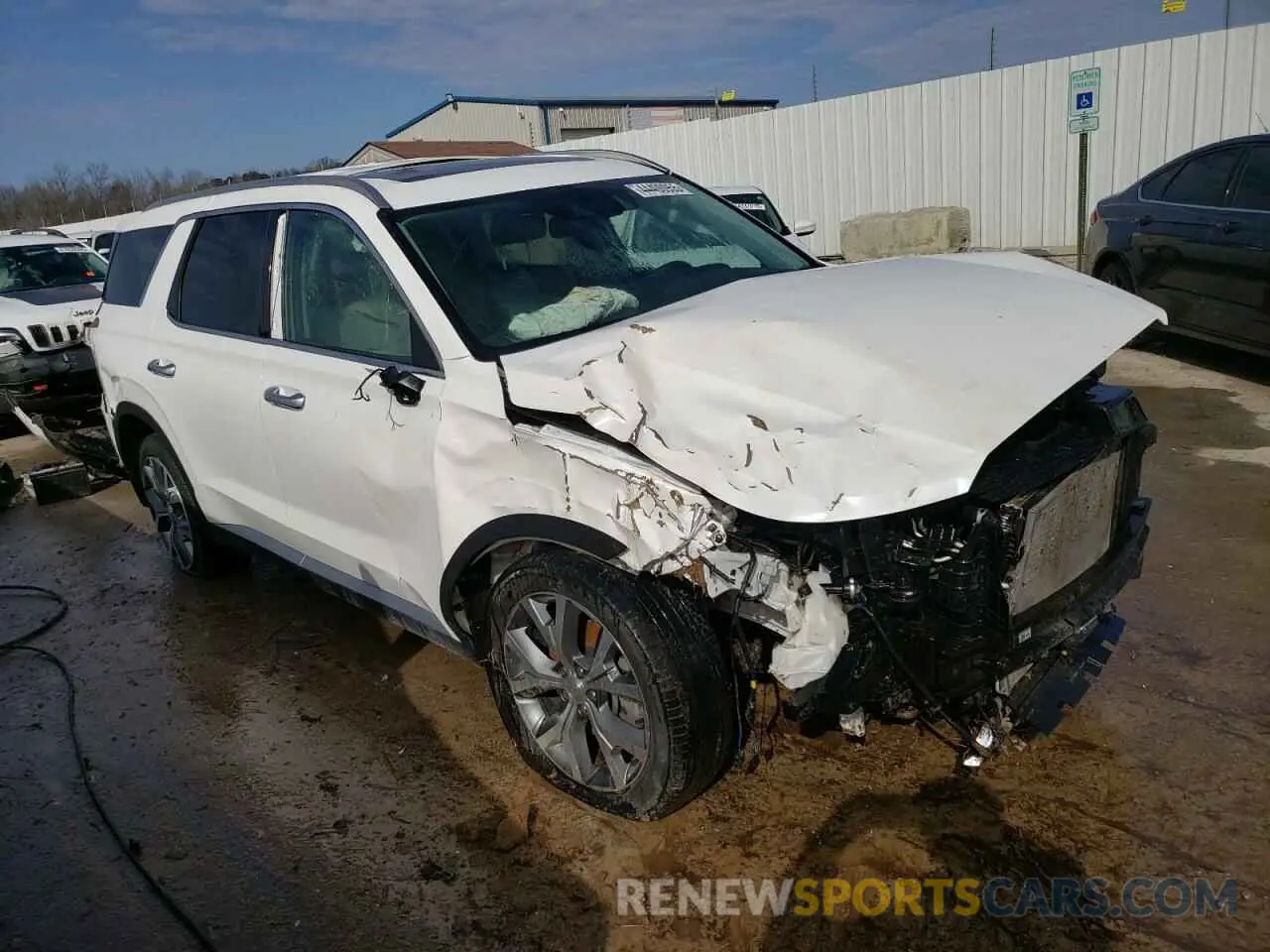 4 Фотография поврежденного автомобиля KM8R34HE3MU193504 HYUNDAI PALISADE 2021