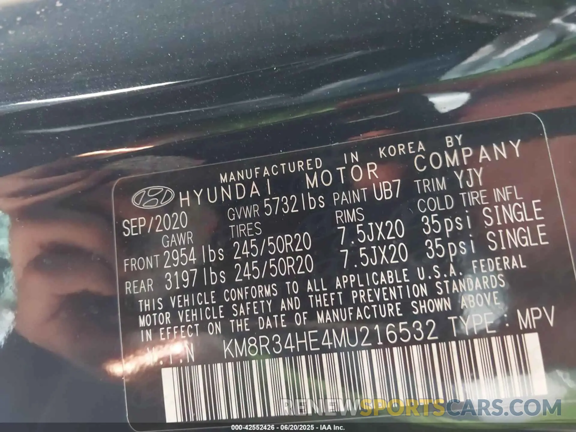 9 Фотография поврежденного автомобиля KM8R34HE4MU216532 HYUNDAI PALISADE 2021