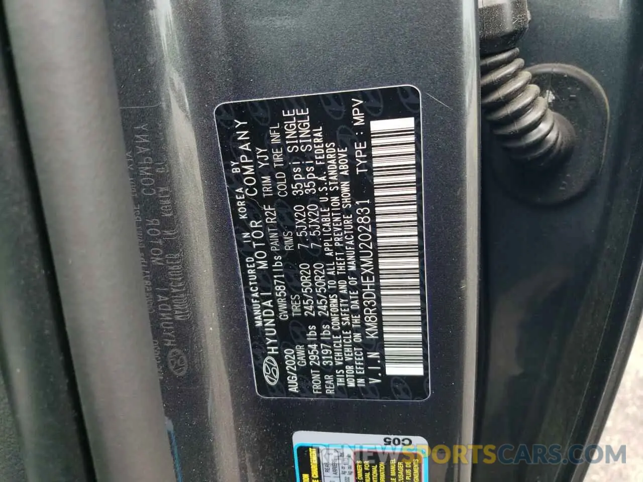 13 Photograph of a damaged car KM8R3DHEXMU202831 HYUNDAI PALISADE 2021