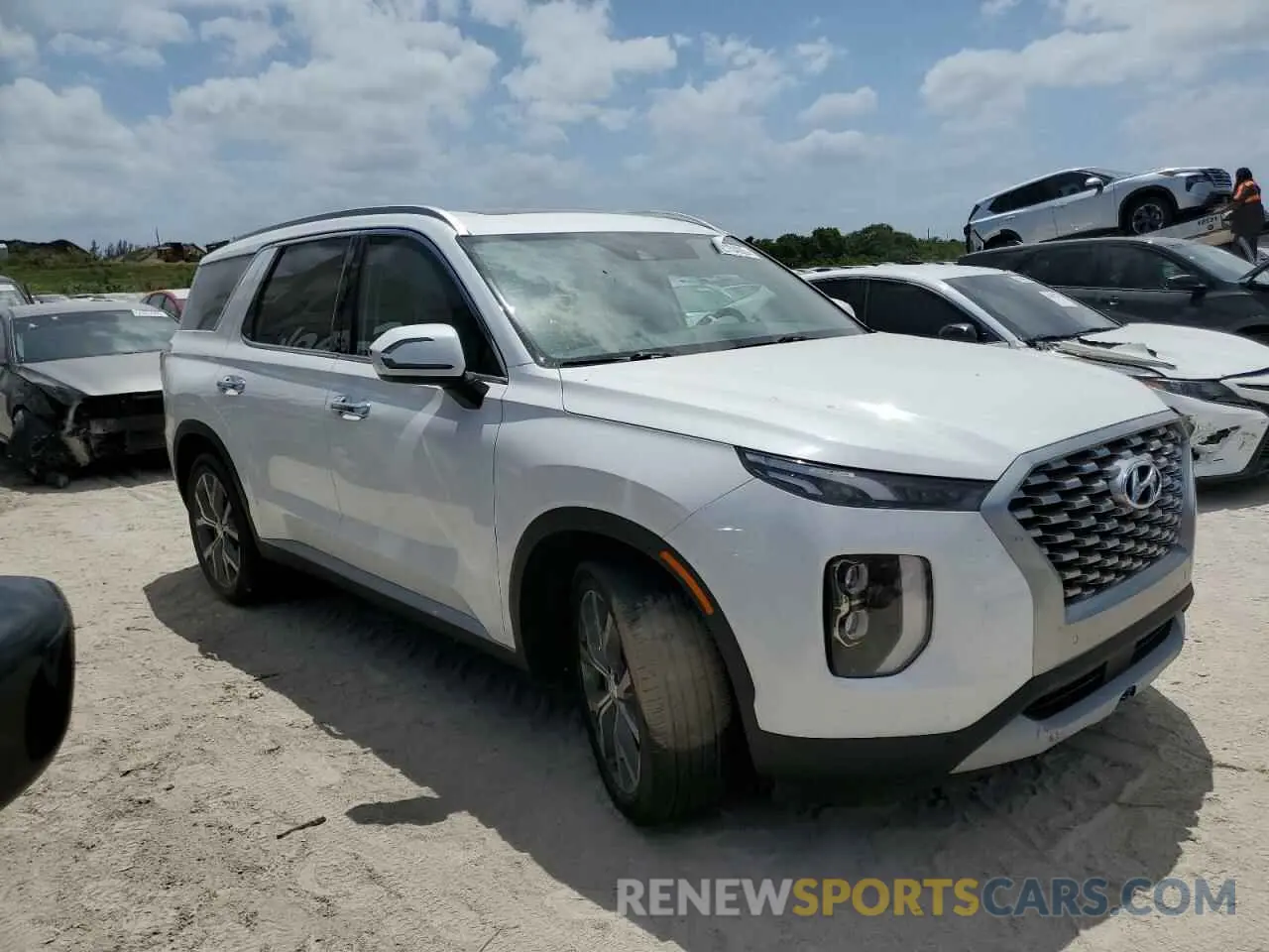 4 Фотография поврежденного автомобиля KM8R44HE0MU245233 HYUNDAI PALISADE 2021