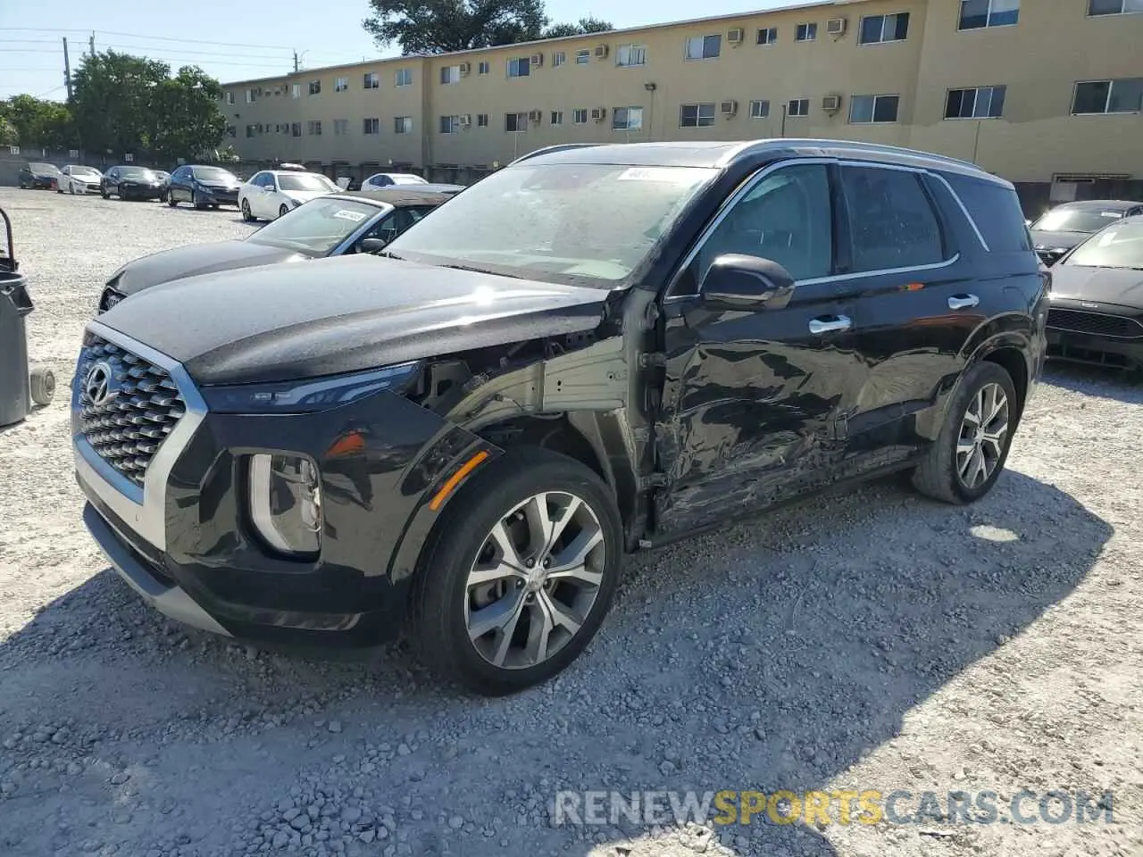 1 Photograph of a damaged car KM8R54HE9MU204919 HYUNDAI PALISADE 2021