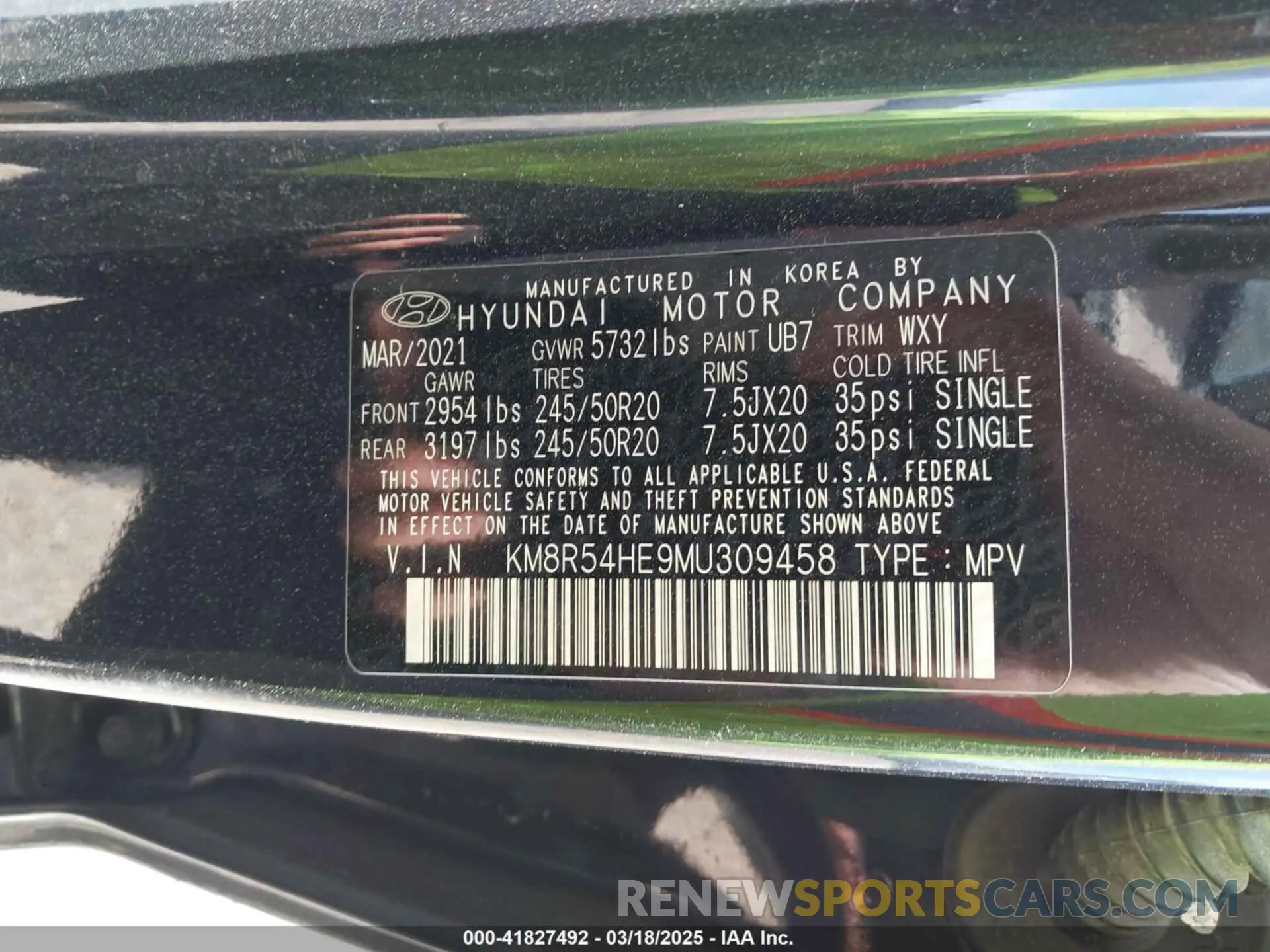 9 Photograph of a damaged car KM8R54HE9MU309458 HYUNDAI PALISADE 2021