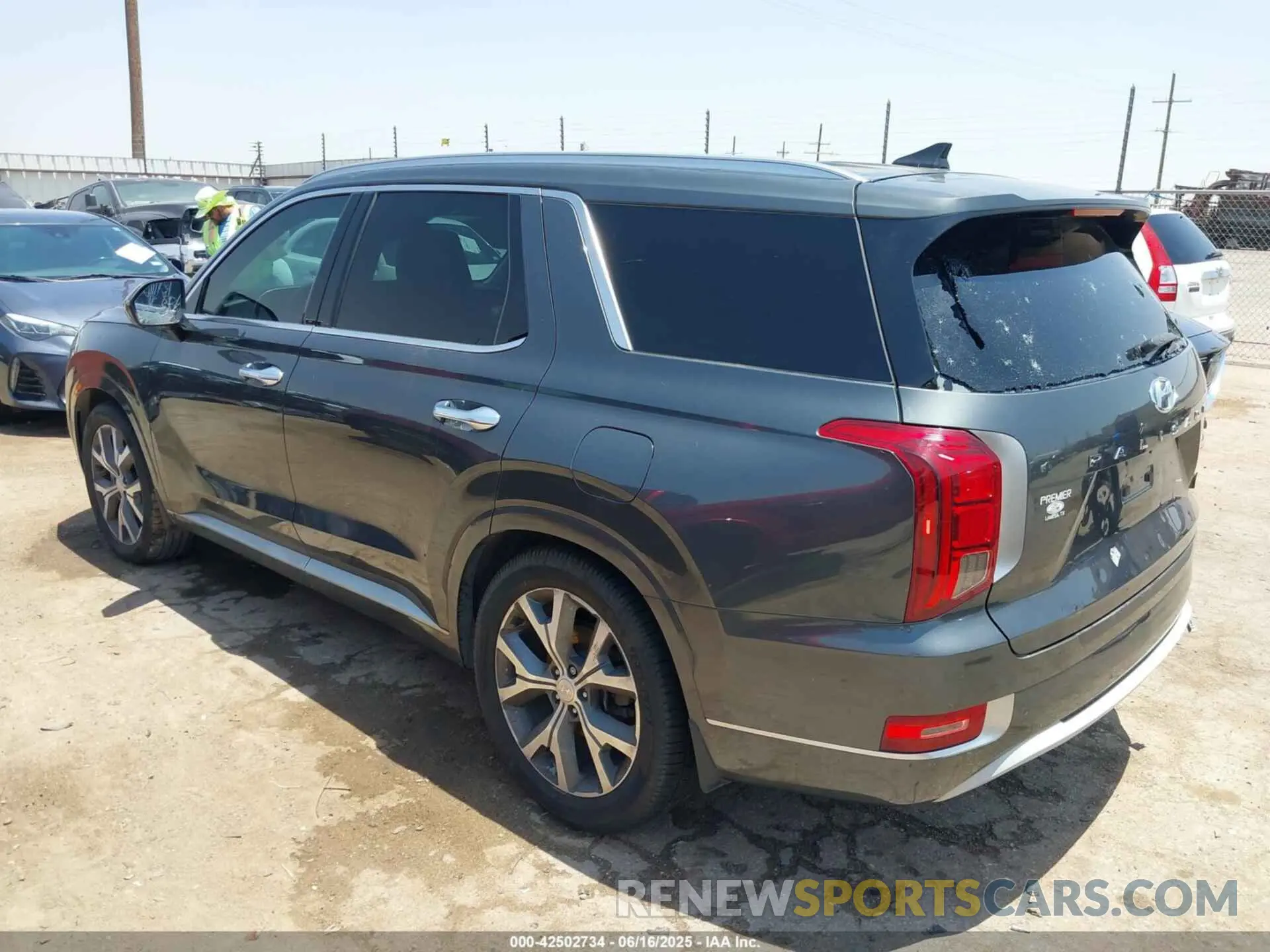 3 Photograph of a damaged car KM8R54HEXMU198094 HYUNDAI PALISADE 2021