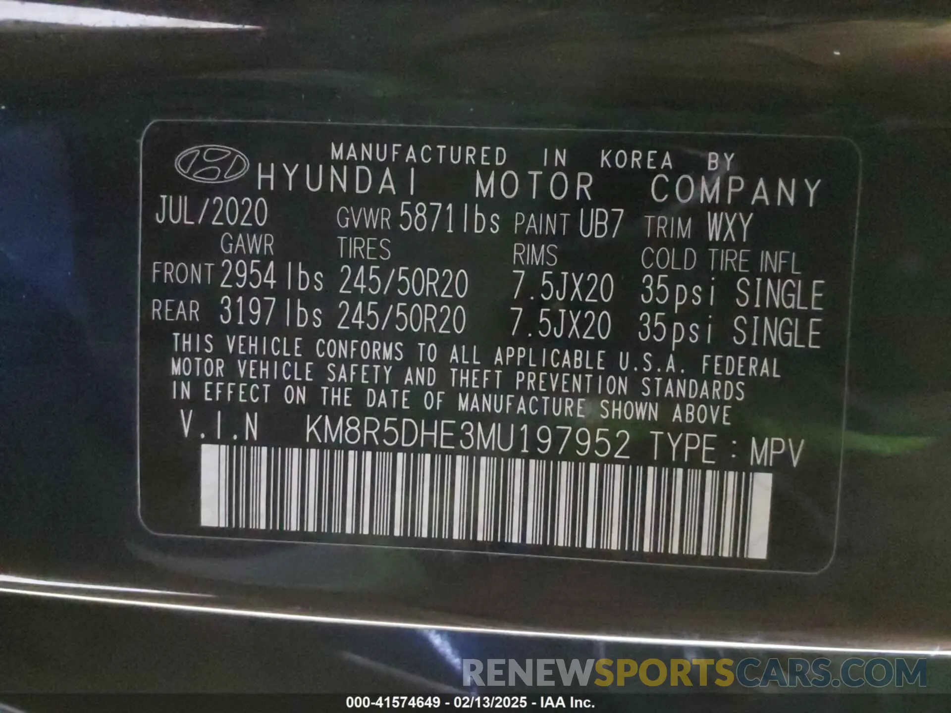 9 Photograph of a damaged car KM8R5DHE3MU197952 HYUNDAI PALISADE 2021