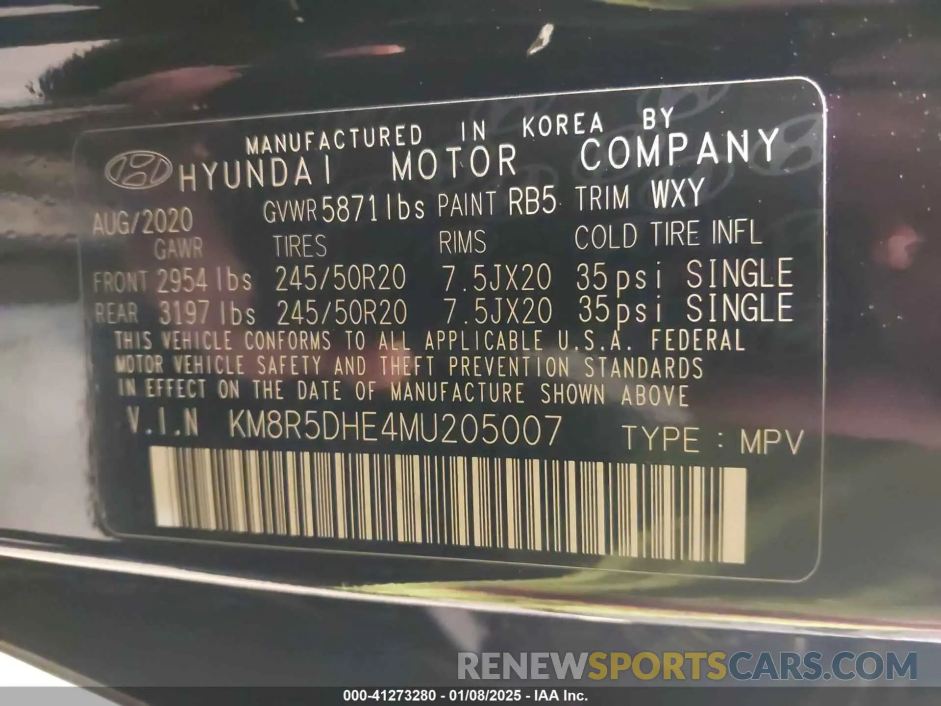 9 Фотография поврежденного автомобиля KM8R5DHE4MU205007 HYUNDAI PALISADE 2021