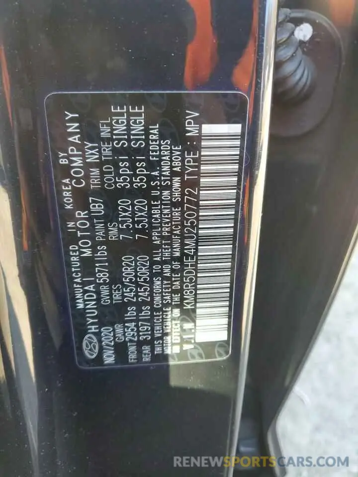 13 Фотография поврежденного автомобиля KM8R5DHE4MU250772 HYUNDAI PALISADE 2021