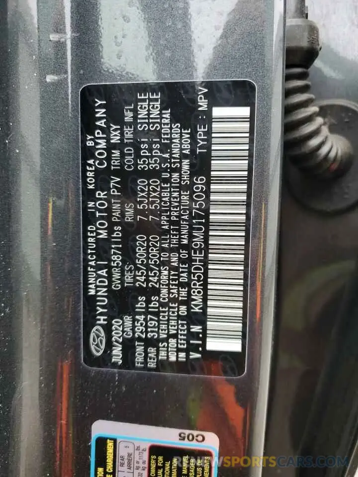 13 Фотография поврежденного автомобиля KM8R5DHE9MU175096 HYUNDAI PALISADE 2021