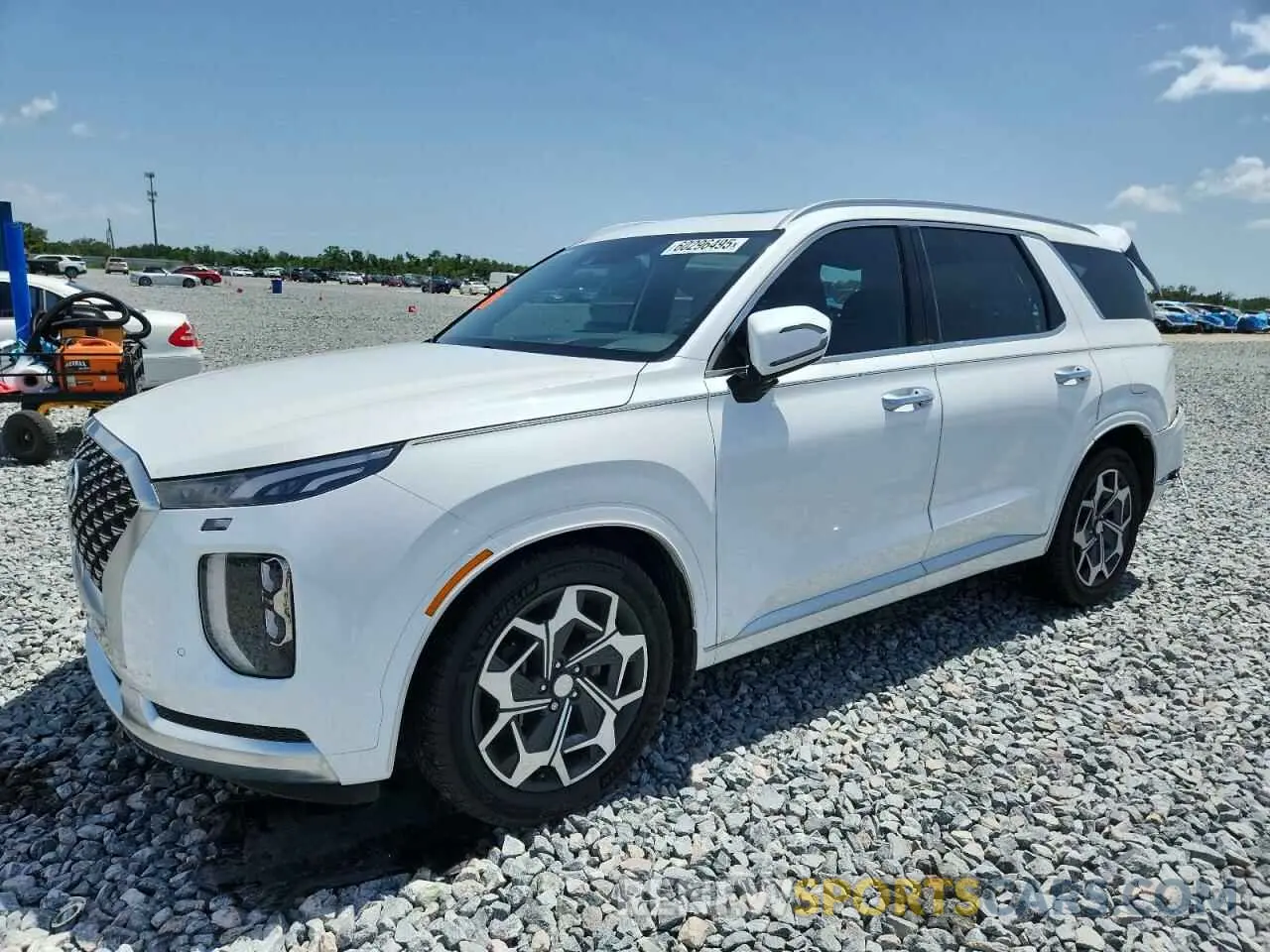 1 Photograph of a damaged car KM8R74HE3MU276192 HYUNDAI PALISADE 2021