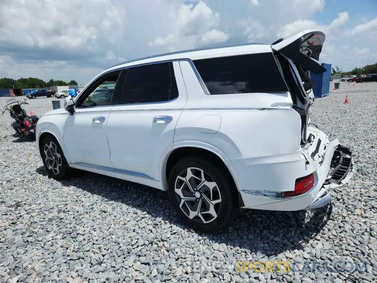 2 Photograph of a damaged car KM8R74HE3MU276192 HYUNDAI PALISADE 2021