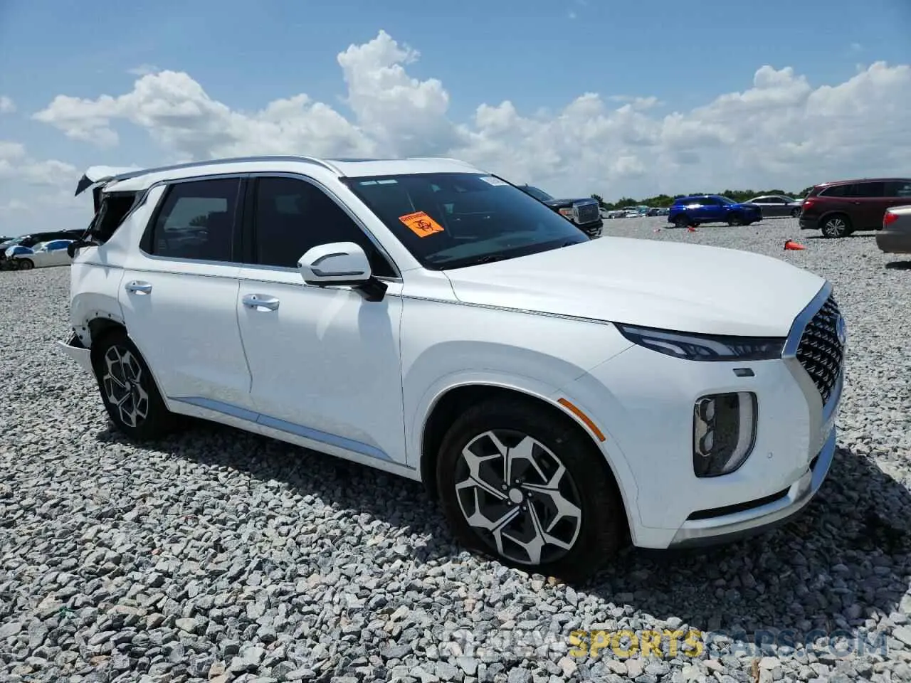 4 Photograph of a damaged car KM8R74HE3MU276192 HYUNDAI PALISADE 2021