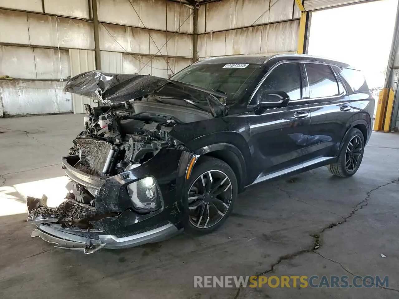 1 Photograph of a damaged car KM8R74HE5MU263976 HYUNDAI PALISADE 2021