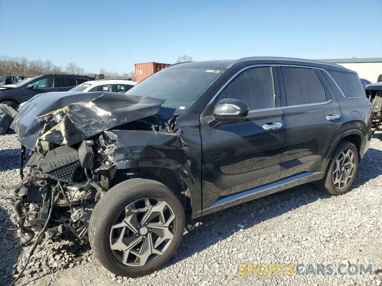 1 Photograph of a damaged car KM8R74HE7MU318671 HYUNDAI PALISADE 2021