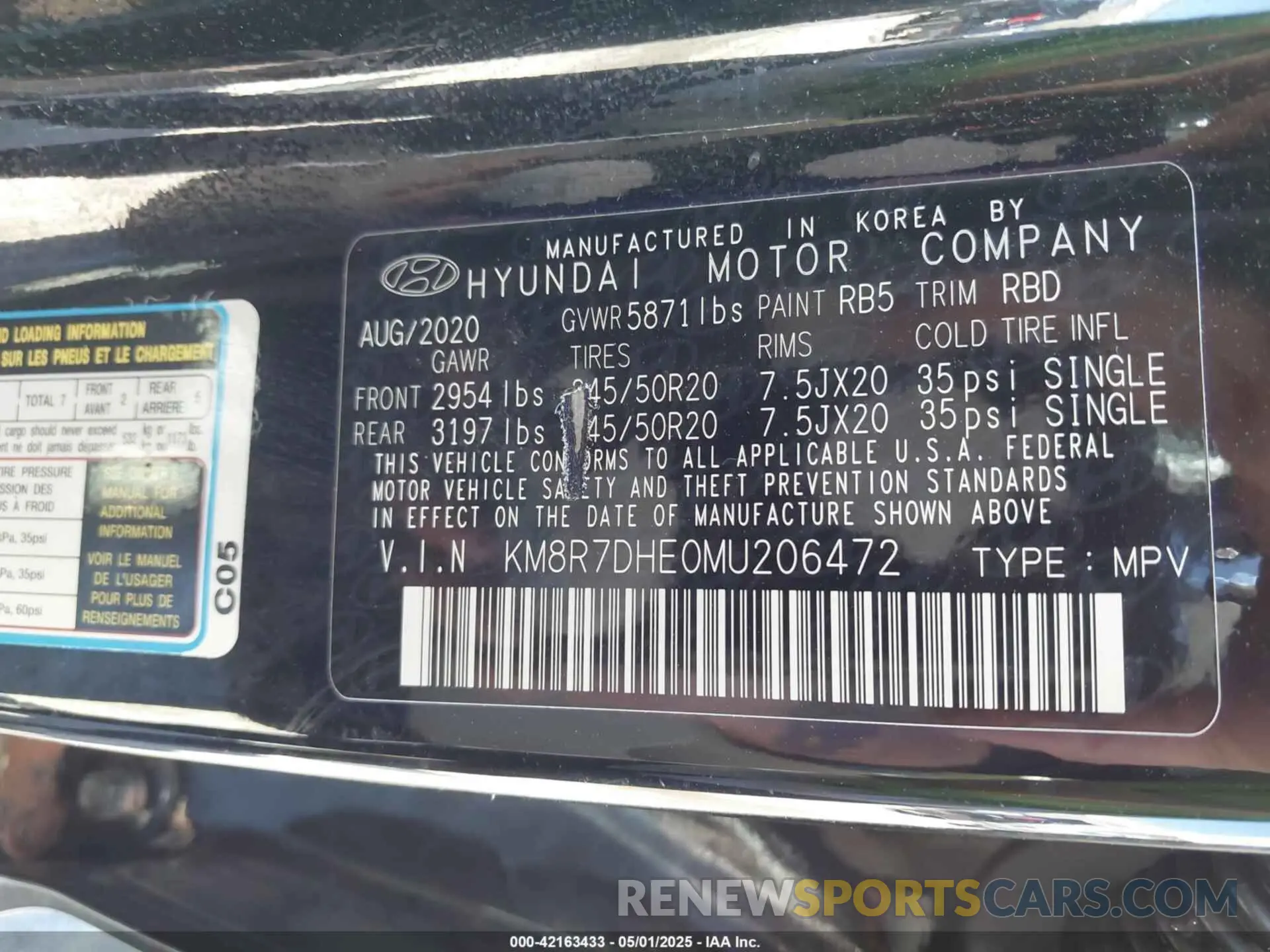 9 Фотография поврежденного автомобиля KM8R7DHE0MU206472 HYUNDAI PALISADE 2021