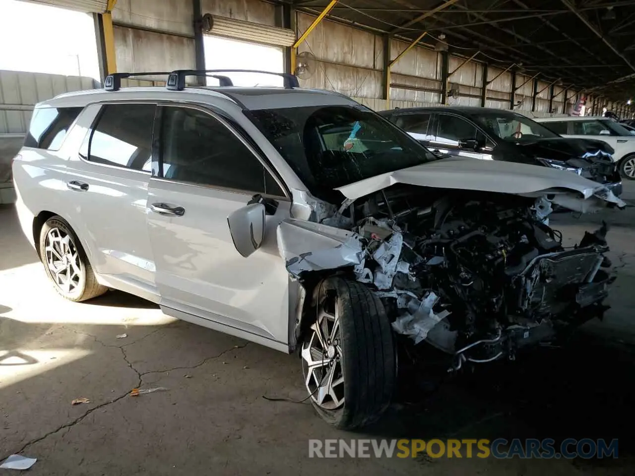 4 Фотография поврежденного автомобиля KM8R7DHE0MU221604 HYUNDAI PALISADE 2021
