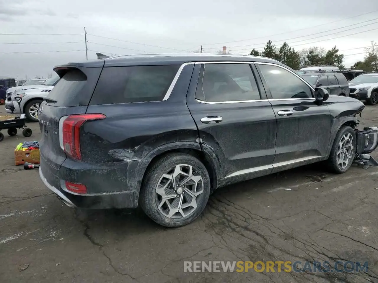 3 Фотография поврежденного автомобиля KM8R7DHE1MU334039 HYUNDAI PALISADE 2021