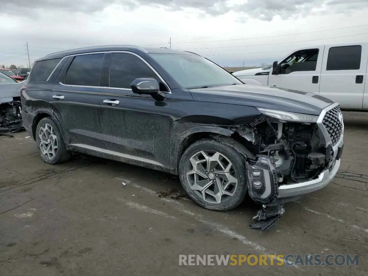 4 Фотография поврежденного автомобиля KM8R7DHE1MU334039 HYUNDAI PALISADE 2021