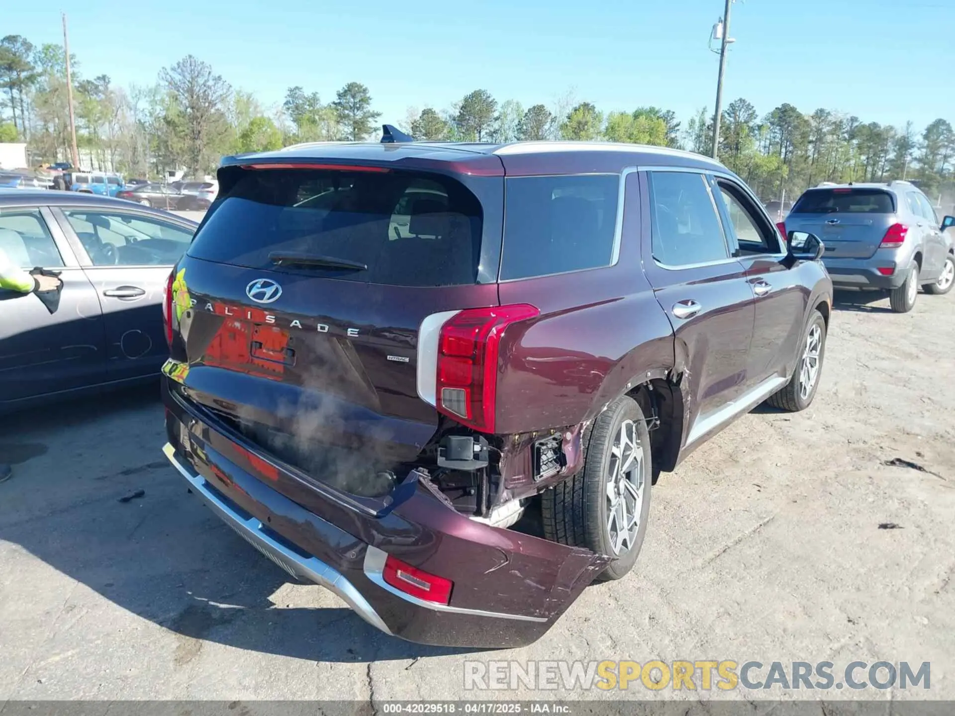 4 Фотография поврежденного автомобиля KM8R7DHE3MU273650 HYUNDAI PALISADE 2021