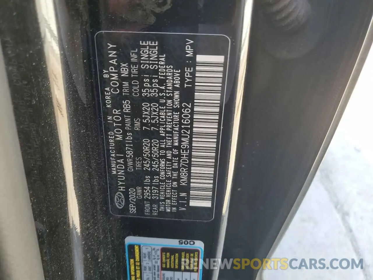 12 Фотография поврежденного автомобиля KM8R7DHE9MU216062 HYUNDAI PALISADE 2021