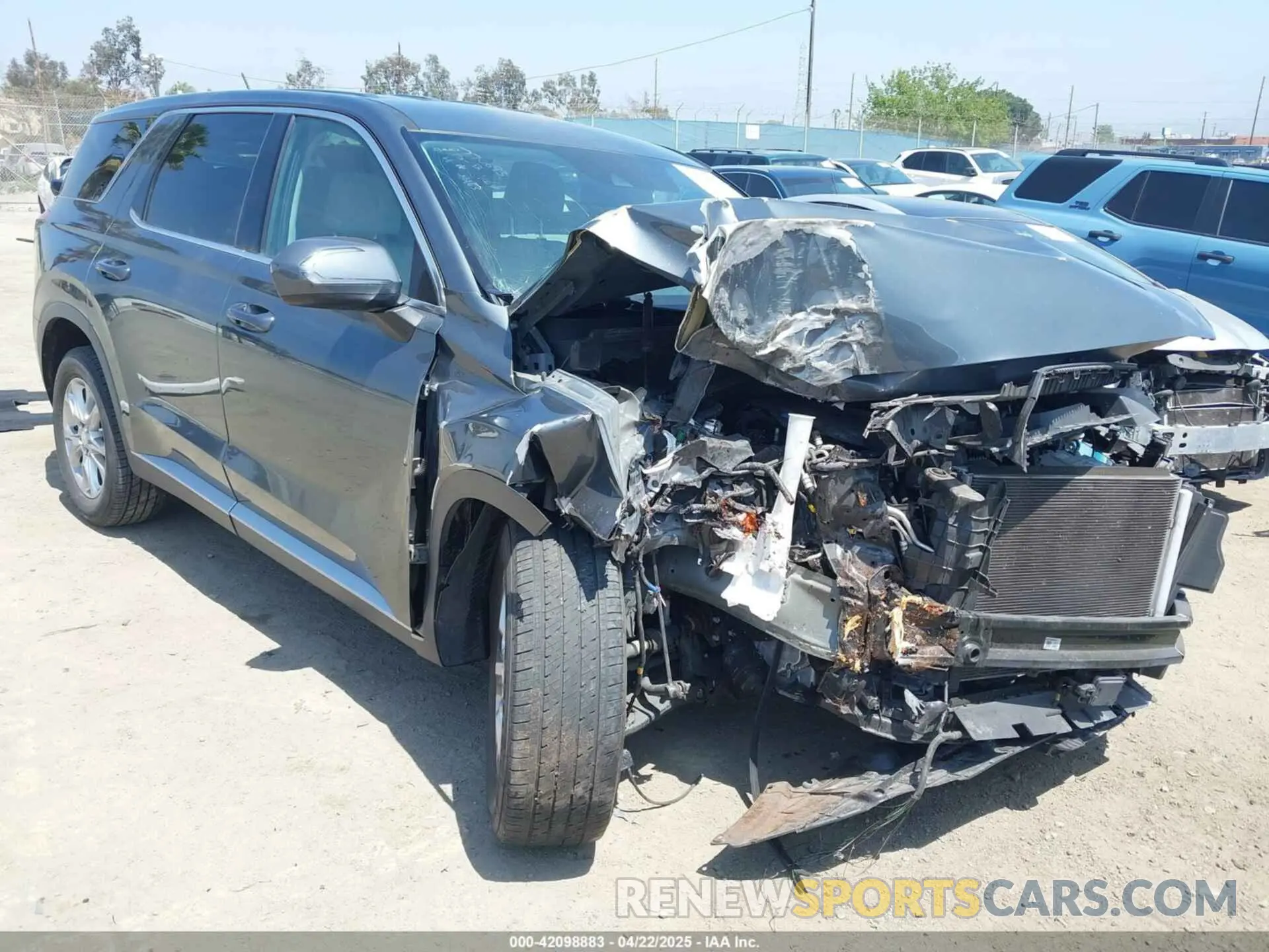 1 Photograph of a damaged car KM8R14HE2NU483403 HYUNDAI PALISADE 2022