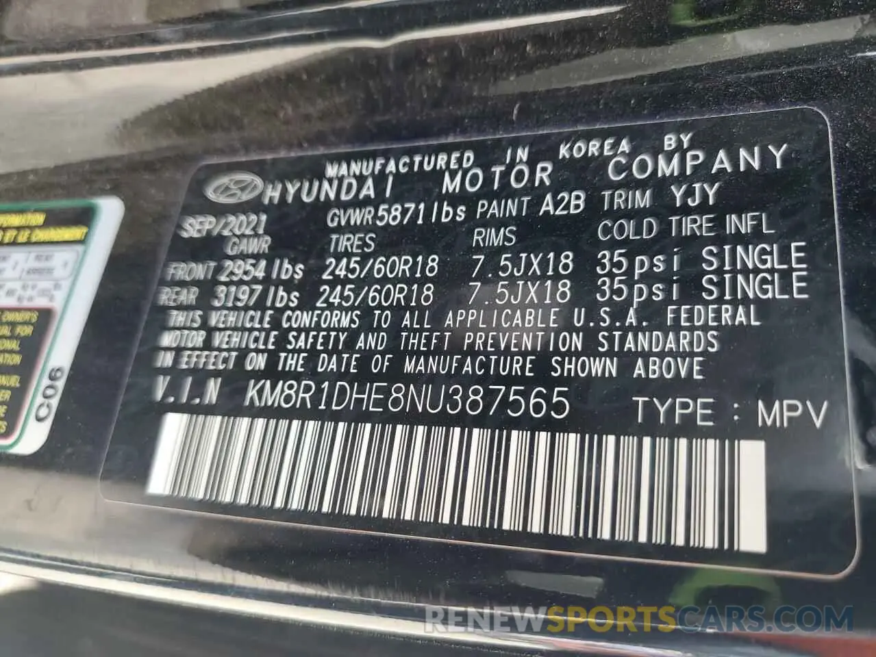 14 Фотография поврежденного автомобиля KM8R1DHE8NU387565 HYUNDAI PALISADE 2022