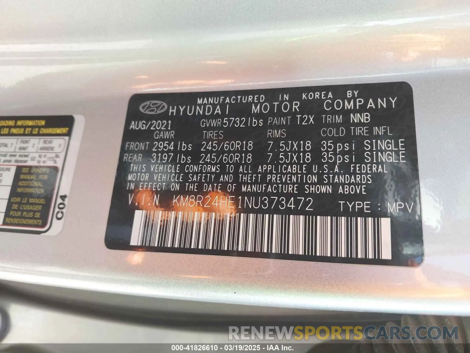9 Фотография поврежденного автомобиля KM8R24HE1NU373472 HYUNDAI PALISADE 2022