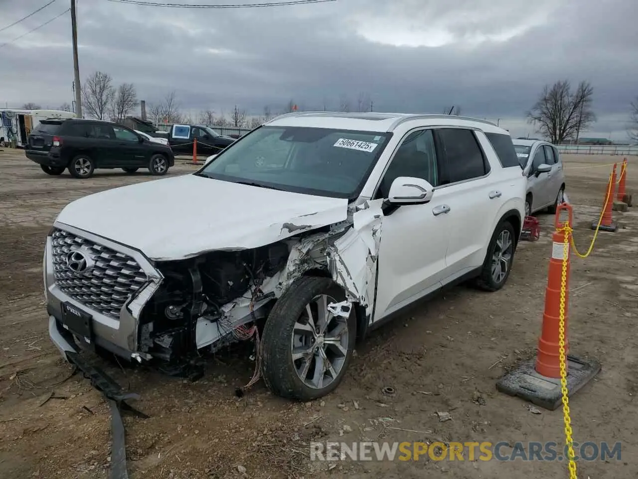 1 Photograph of a damaged car KM8R3DHE0NU385612 HYUNDAI PALISADE 2022