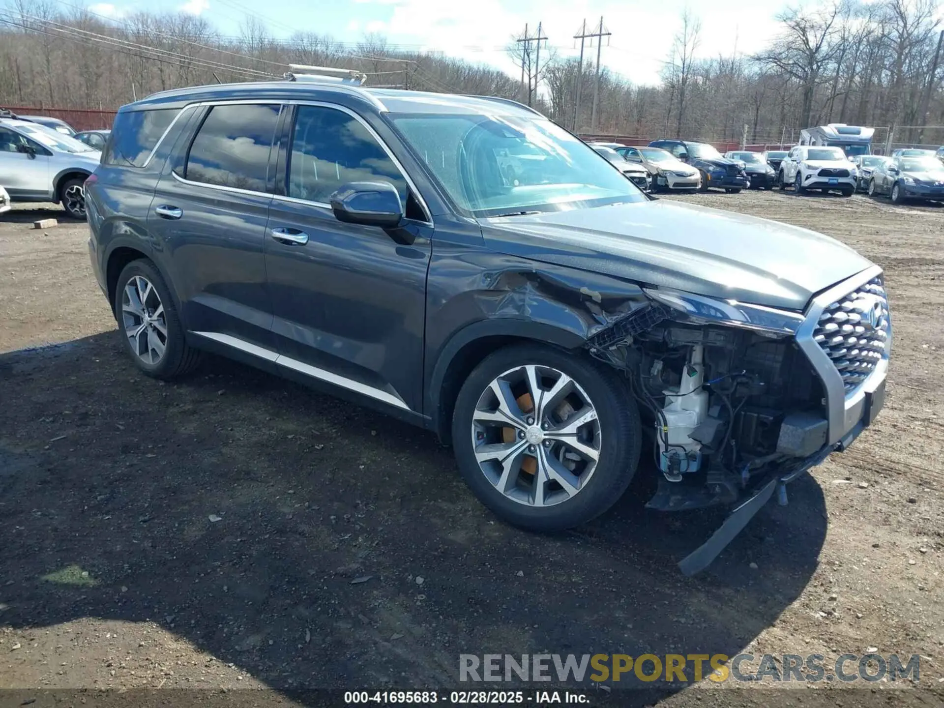 1 Photograph of a damaged car KM8R3DHE2NU358654 HYUNDAI PALISADE 2022