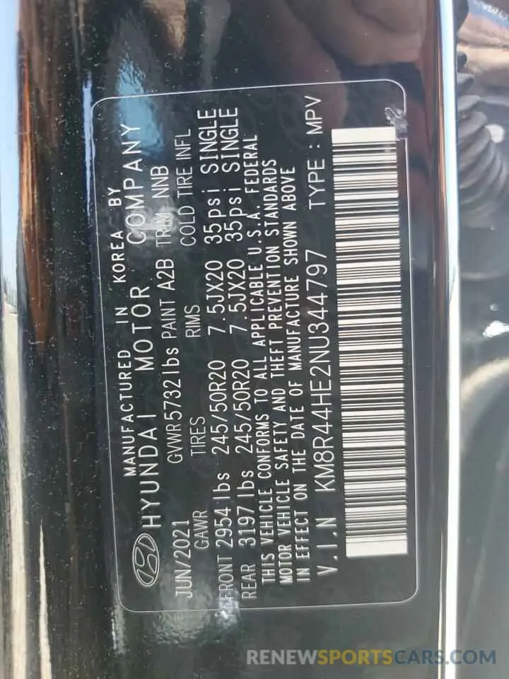 13 Фотография поврежденного автомобиля KM8R44HE2NU344797 HYUNDAI PALISADE 2022