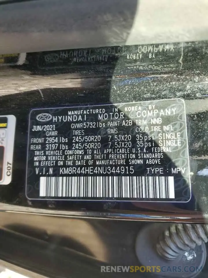 14 Фотография поврежденного автомобиля KM8R44HE4NU344915 HYUNDAI PALISADE 2022