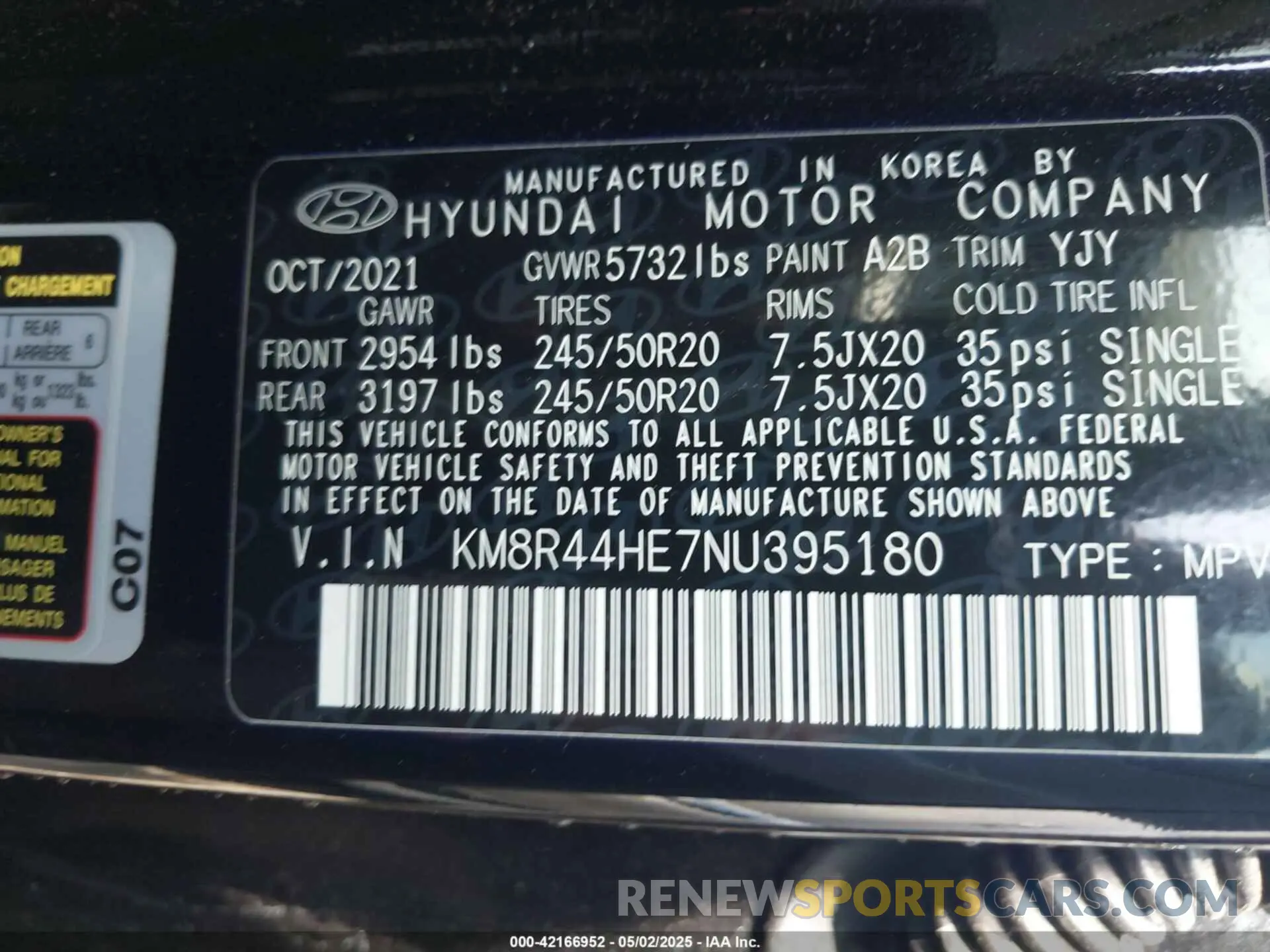 9 Photograph of a damaged car KM8R44HE7NU395180 HYUNDAI PALISADE 2022