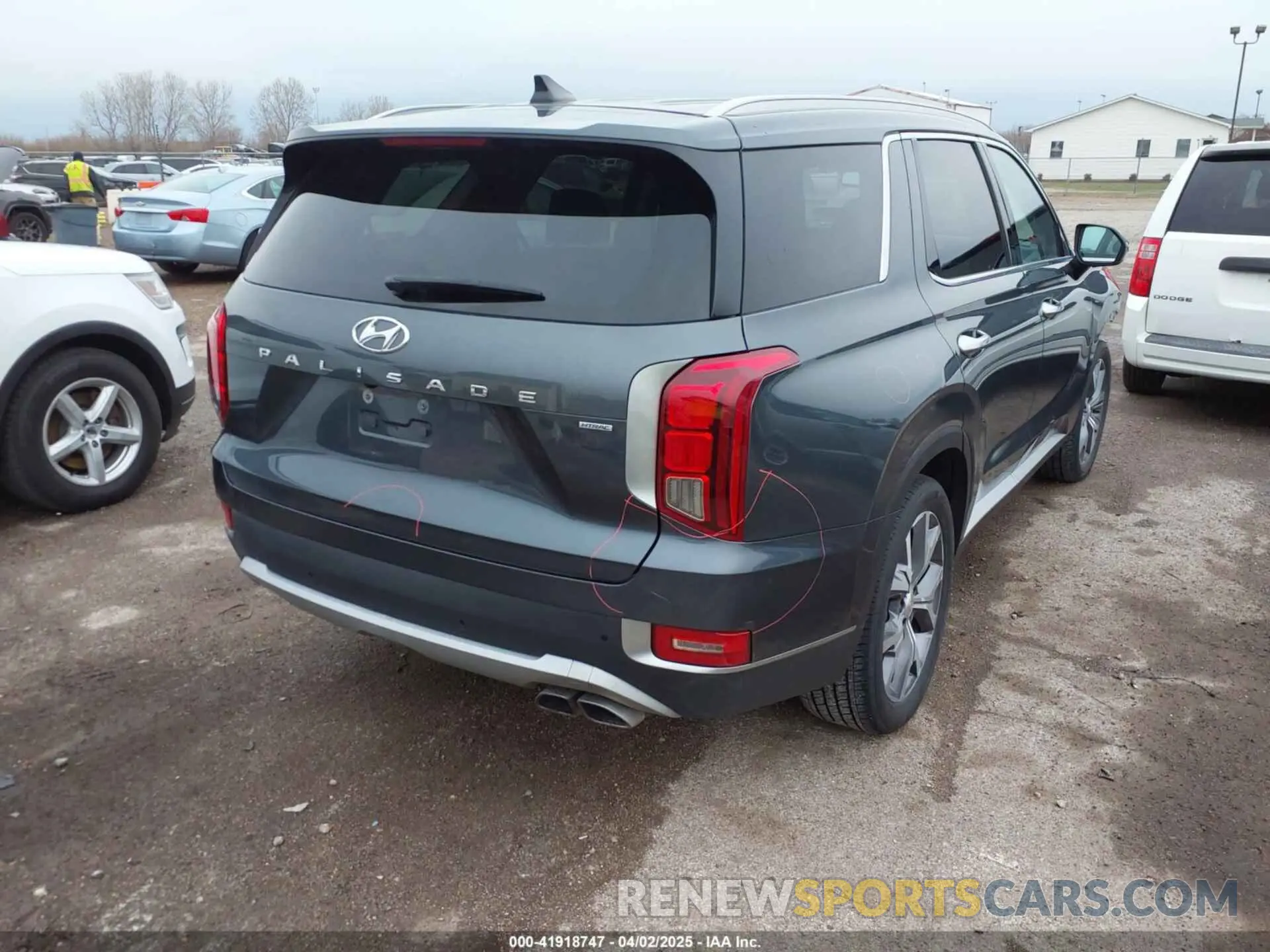 4 Фотография поврежденного автомобиля KM8R4DHE2NU460534 HYUNDAI PALISADE 2022