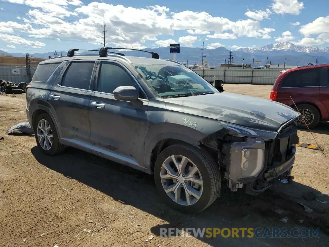 4 Фотография поврежденного автомобиля KM8R4DHE9NU415249 HYUNDAI PALISADE 2022