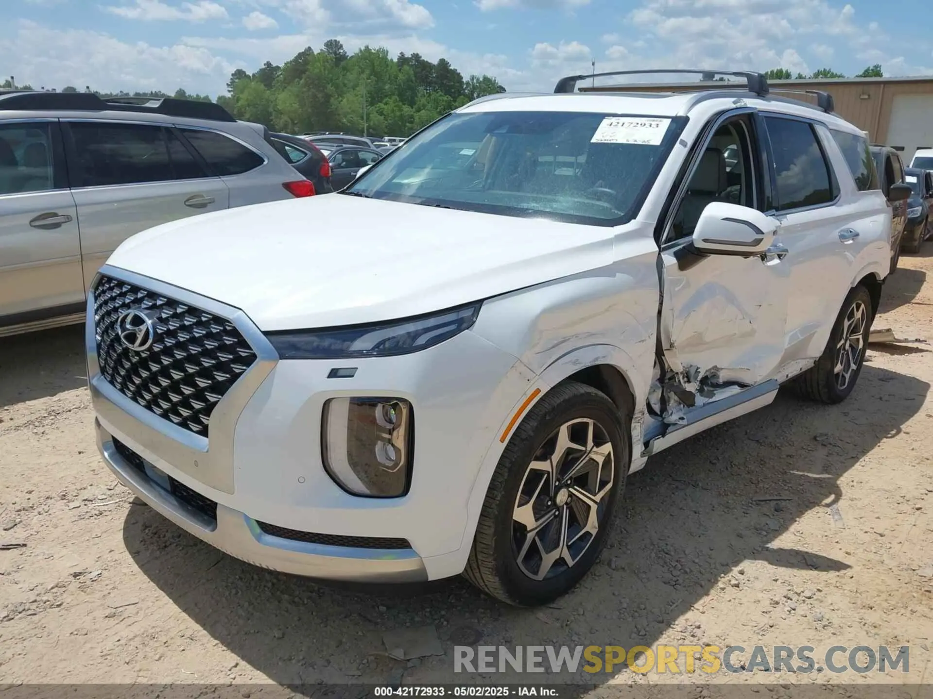 2 Photograph of a damaged car KM8R74HE1NU395974 HYUNDAI PALISADE 2022