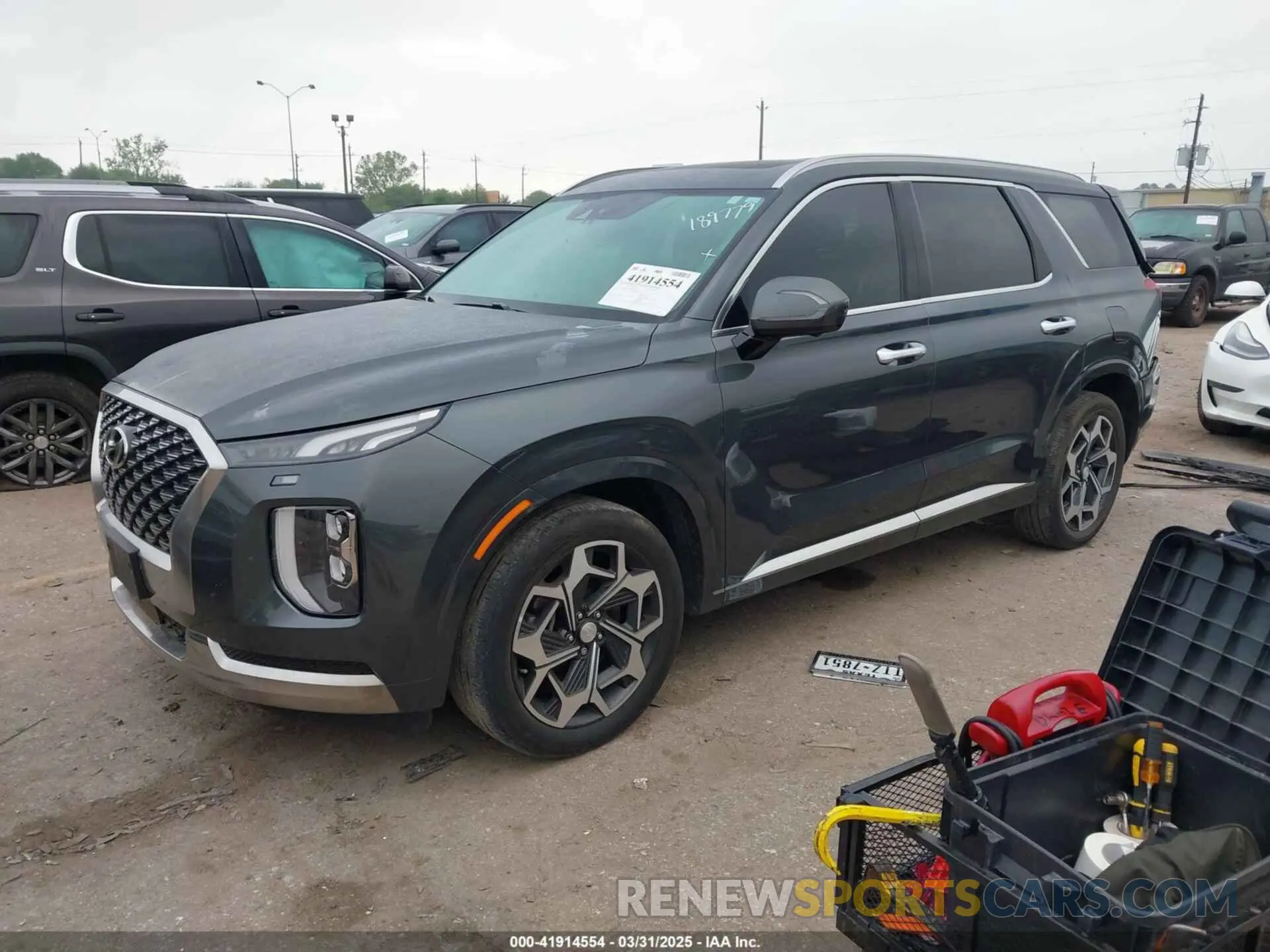 2 Photograph of a damaged car KM8R74HE1NU401191 HYUNDAI PALISADE 2022
