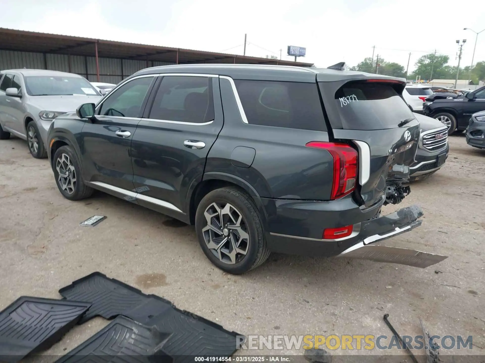 3 Photograph of a damaged car KM8R74HE1NU401191 HYUNDAI PALISADE 2022