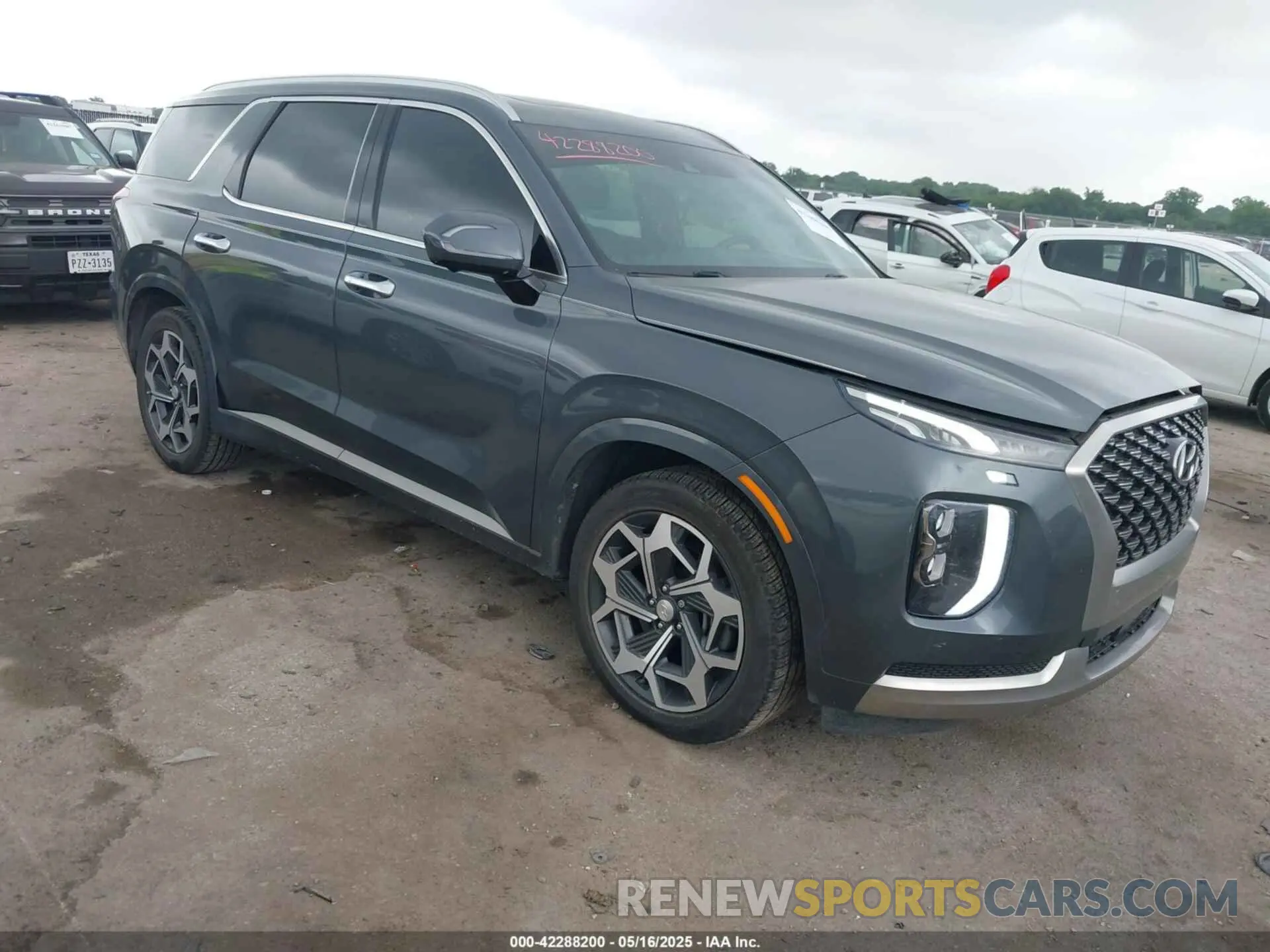 1 Photograph of a damaged car KM8R74HE9NU367162 HYUNDAI PALISADE 2022