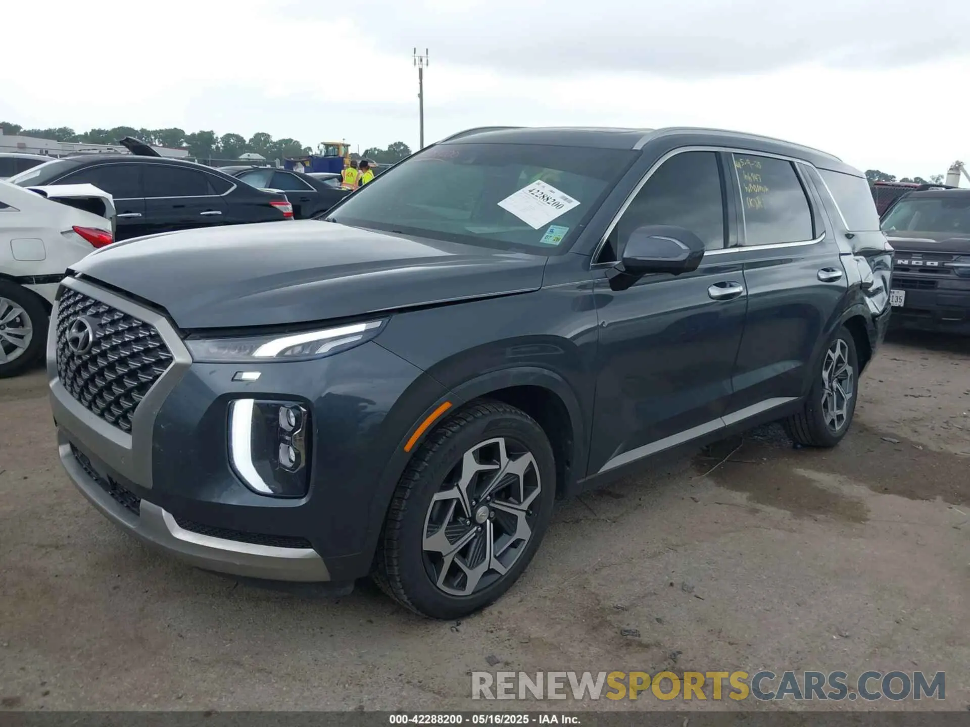2 Photograph of a damaged car KM8R74HE9NU367162 HYUNDAI PALISADE 2022