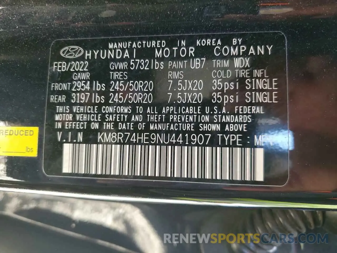 13 Фотография поврежденного автомобиля KM8R74HE9NU441907 HYUNDAI PALISADE 2022